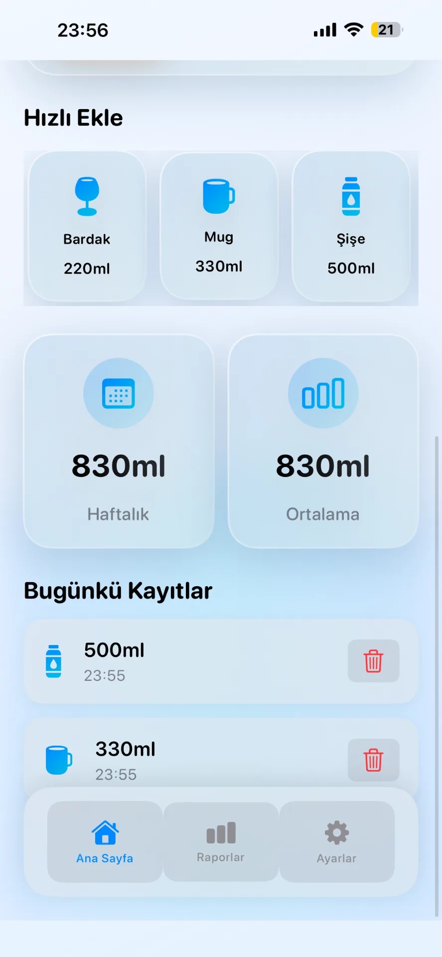 Su Takip - Hatırlatıcı mobil ekran 2