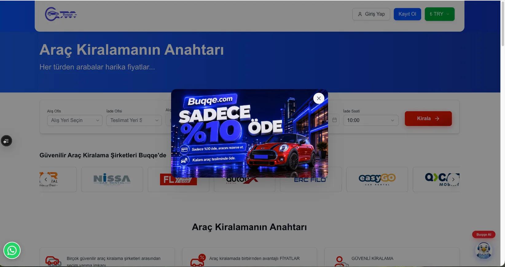 Buqqe Araç Kiralama