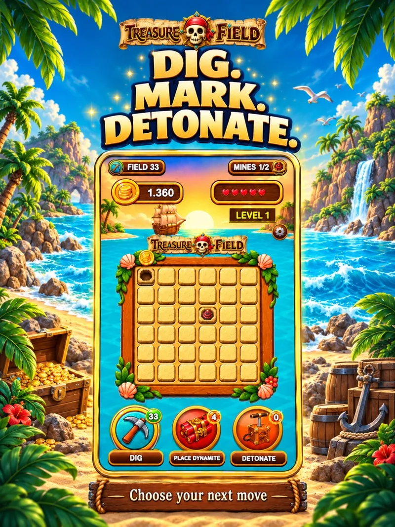 Treasure Field iPad oyun ekranı